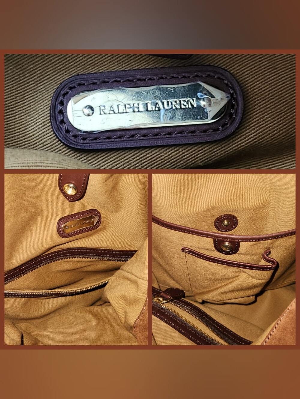 🔴SOLD🔴🐎RARE Ralph Lauren🐎 - Brown Suede Fringe Hobo Bag w/Crossbody Strap - Picture 13 of 15